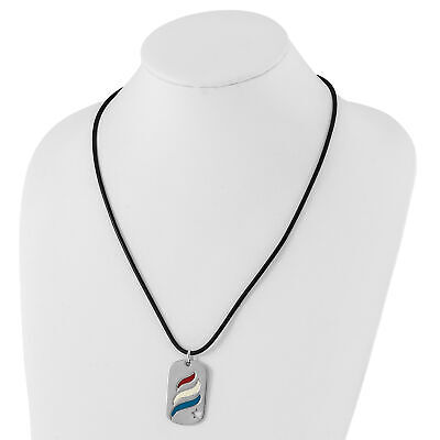 Sentimental Expressions Silver Polished & Enameled Embrace Hope Dogtag Rubber Co Item image 4