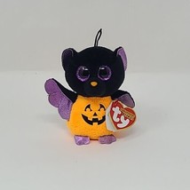 Ty Batty The Bat Pumpkin Halloweenie B EAN Ie Baby 2014 - Mint Halloween Plush 3&quot; - £8.56 GBP