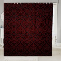 Red Black Ombre Gothic Shower Curtain 72x72 for Boys Bathroom - $973.87 MXN
