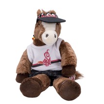Build A Bear Horse Plush 18&quot; Brown Visor Tank Shorts Pony BABW Stuffed A... - $23.62