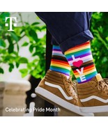 T-Mobile Tuesday LOVE Pride Socks LGBTQIA Rainbow Limited Edition Size M/L  - £15.71 GBP