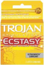 Trojan Ultra Ribbed Ecstasy - 3 Pack - £20.50 GBP