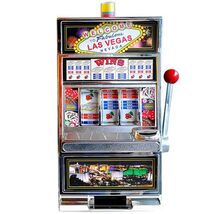 Lucky Las Vegas Slot Machine Coin Bank, Creative Desktop Piggy Bank Game... - $399.00