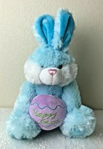 Dan Dee Collector&#39;s Choice 2010 Happy Easter Plush Bunny Blue 14&quot; Sitting - $20.66