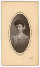 Antique Circa 1900s Large Cabinet Card Rand Gorgeous Young Woman West Derry, NH - £12.42 GBP