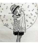 Girl Kissing Doll Le Noel Christmas 1911 Antique Art Print French DWT14A - $459.63 MXN Girl Kissing Doll Le Noel Christmas 1911 Antique Art Print French DWT14A - $459.63 MXN