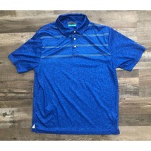 PGA Tour Mens Large Blue Short Sleeve Golf Polo Shirt - $19.33