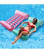 2 Pack Adult 4-in-1 Pool Floats, Inflatable Multi-Purpose Pool Floaties - €8,14 EUR