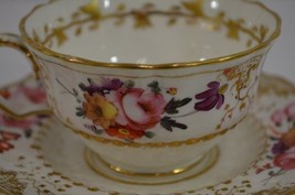 Antique Floral Teacup &amp; Saucer with Gold Trim Detail Vintage Tea Party Set - £116.21 GBP