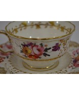 Antique Floral Teacup &amp; Saucer with Gold Trim Detail Vintage Tea Party Set - £113.86 GBP