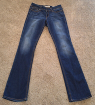 BKE Womens Jeans 30 XL(32x35) Bootcut Payton Stretch Denim Dark Wash - £15.16 GBP