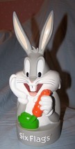 1997 Six Flags-Warner Bros Bugs Bunny w/Carrot Plastic Bank w/out Bottom Stopper - £21.79 GBP