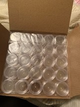 50 Pack New Empty 5 Grams Acrylic Clear Round Jars BPA Free 5g/5ml Clear... - €9,00 EUR