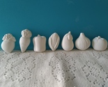 M1 - 7 Vegetable Magnets Ceramic Bisque Ready-to-Paint, Unpainted, You P... - $2.75