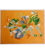 LeRoy Neiman Orange Football Hand Signed &amp; Numbered Serigraph 1972 See C... - $6,748.45 MXN