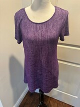 Croft &amp; Barrow Women&#39;s Purple Tunic SZ M RN 73277 NWOT - $21.77