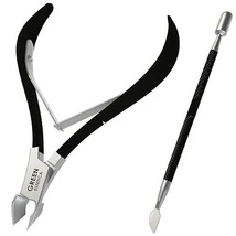Stainless Steel Cuticle Nipper Nail Pusher Remover Cutter Nipper Clipper Set - £7.17 GBP