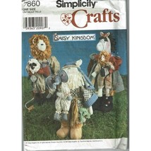 Simplicity Sewing Pattern 7860 Daisy Kingdom Zebra Lion Noah Lamb Elephant Dolls - £12.17 GBP