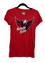 Reebok Women&#39;s Washington Capitals Round Neck Cap Short Sleeve T-Shirt, Red, XL - £12.44 GBP