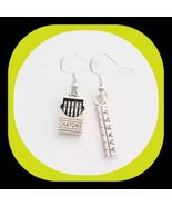 Brand New Whimsical Artist/Teacher Crayons Ruler Earrings Super Cute! - $5.00