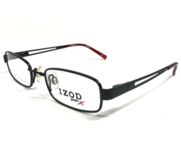 IZOD Kids Eyeglasses Frames X76 BLACK Red Rectangular Full Rim 43-17-120 - £32.72 GBP