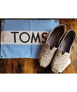 TOM&#39;S ~ Slip-On Shoes ~ Women&#39;s Size 7.5 ~ Cotton Canvas Upper ~ Snow Le... - $84.20 CAD