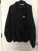 Reebok Men&#39;s Windbreaker Jacket Full Zip Size XL Black - $45.54