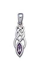 Jewelry Trends Sterling Silver Celtic Knotwork Amethyst Pendant - £32.76 GBP