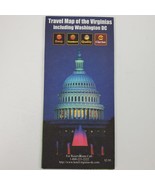 2000 Virginias Washington DC Travel Map Vintage - £7.10 GBP