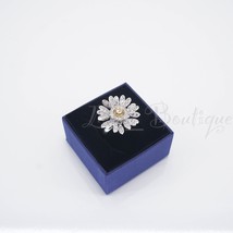 NIB Swarovski 5520366 Eternal Flower Ring Crystal Rhodium Yellow $189 Size 55 - £63.89 GBP