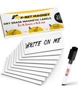 Dry Erase Magnetic Labels - Reusable Sticky Notes - Magnetic Notepads fo... - £11.95 GBP
