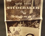 New 1951 Studebaker The Thrifty One for &#39;51 Sales Brochure Champion Comm... - £53.36 GBP