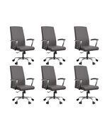 LeisureMod Evander Mid-Century Modern Swivel Office Chair in Faux Leathe... - $2,112.98 CAD