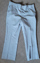 VTG Men Ick Blue &amp; White Checks Dress Pants Unbranded Gold Tacky Movie S... - £17.29 GBP