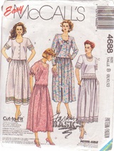 Mc Call&#39;s 1990 Pattern 4688 Sizes 8 &amp; 10 Misses&#39; Two Piece Dress In 4 Variations - £2.39 GBP