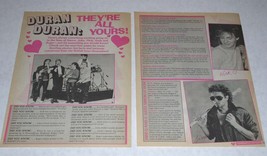 Duran Duran BOP Magazine Photo Article Vintage 1985 - $19.99