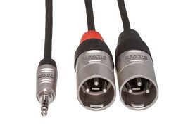 Hosa HMX-003Y 3.5 mm TRS to Dual XLR Pro Stereo Breakout Cable, 3 Feet - $21.95