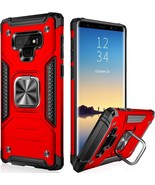 For Samsung Galaxy Note 9 Case Ring Stand with Screen Protector-Red - £8.52 GBP
