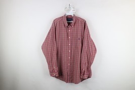 Vintage 90s Ralph Lauren Mens XL Faded Blake Rainbow Plaid Button Down S... - $44.50