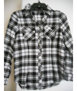 Derek Heart Girl plaid long sleeve open front button down shirt M 10/12.... - $189.28 MXN