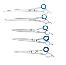 Pro Dog Grooming Shears Curved or Straight Long Lasting Stiletto Sharp S... - £89.99 GBP+