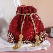 Handmade Potli Bags, Ethnic Purse, Women Bag, pouch, Shoulder Bag, Party Clutch, - £66.11 GBP