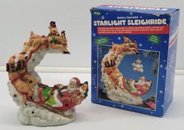 Fun World Starlight Sleighride Ceramic Battery Operated Light Christmas - $9.89