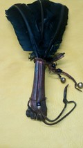 Fan  turkey feather and deer leg smudging fan powwow black powder reenac... - $533.90 MXN