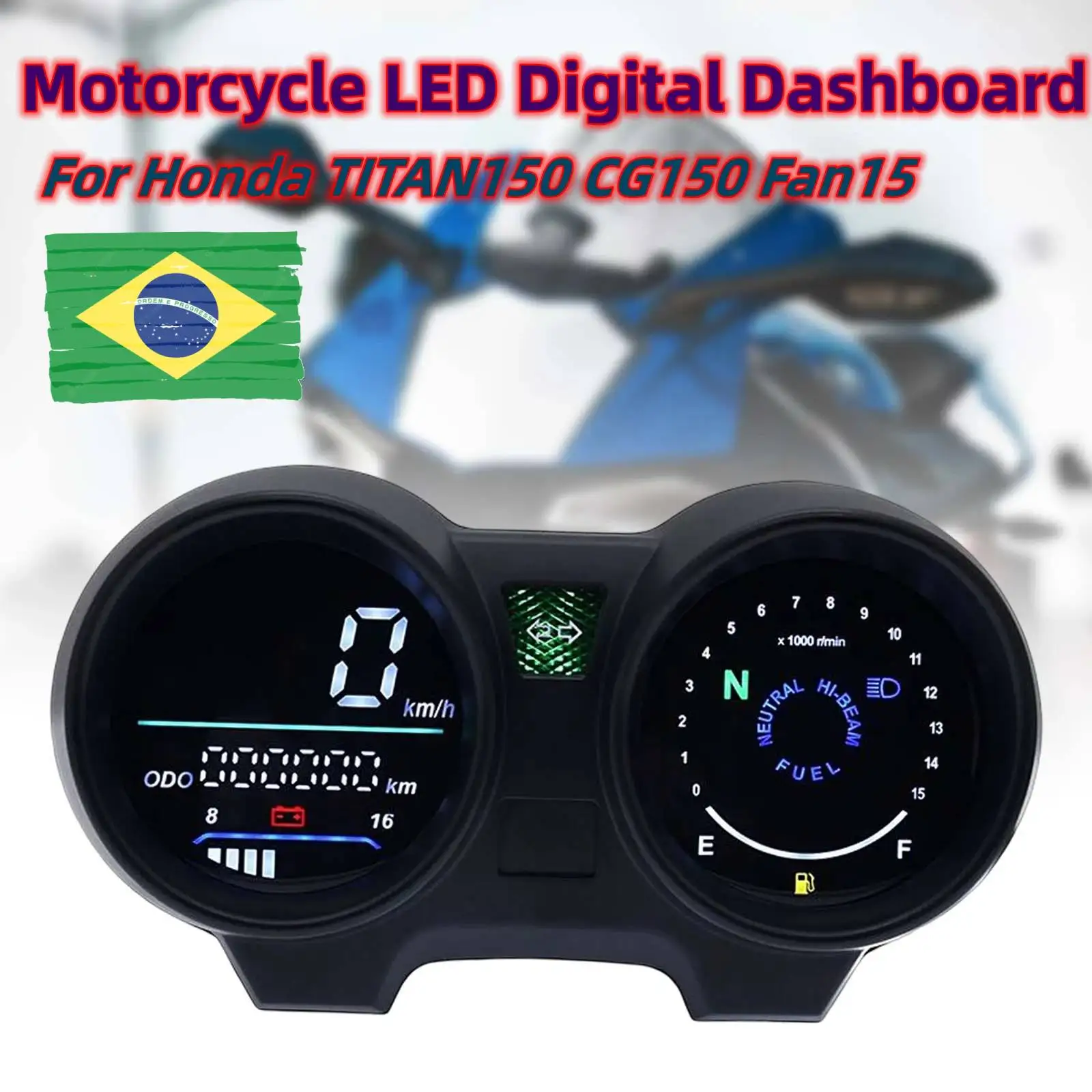 Motorcycle Digital Dashd LED Electronics Temperature RPM Meter Speedometer  zil  - $355.22