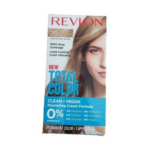 Revlon Total Color #70 Dark Natural Blonde Clean+Vegan 100% Gray Coverage - £15.49 GBP
