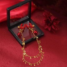 Non Piercing Nipple Clamps With Chain Jewelry Box Packaging, Red Adjustable Nipp - £13.46 GBP
