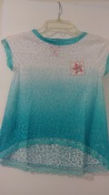 Derek Heart Girl multi-color Hi/Low short sleeve Cotton blend shirt M   ... - £5.19 GBP