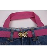 HANDMADE UPCYCLED KIDS PURSE BLUE JEAN SKIRT 6 CMPMT BUTTERFLY 17X15 IN ... - £3.92 GBP