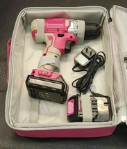 12V Cordless Drill/Driver Kit In Soft Pink Power Case - £44.82 GBP